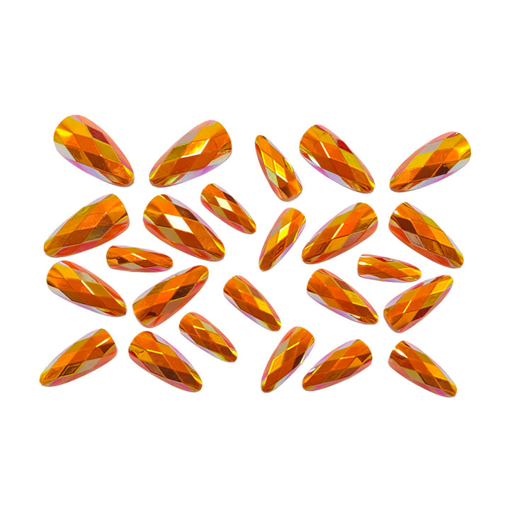 Shiny artificial nails with multifaceted design Stornfield