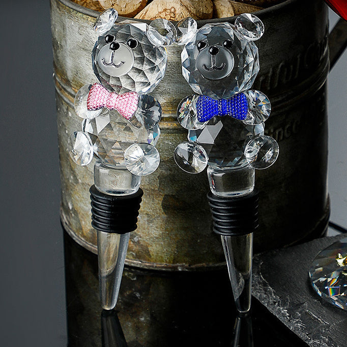 Metallic Flower Crystal Wine Glasses with Decanter Suitcase Set | Stornfield