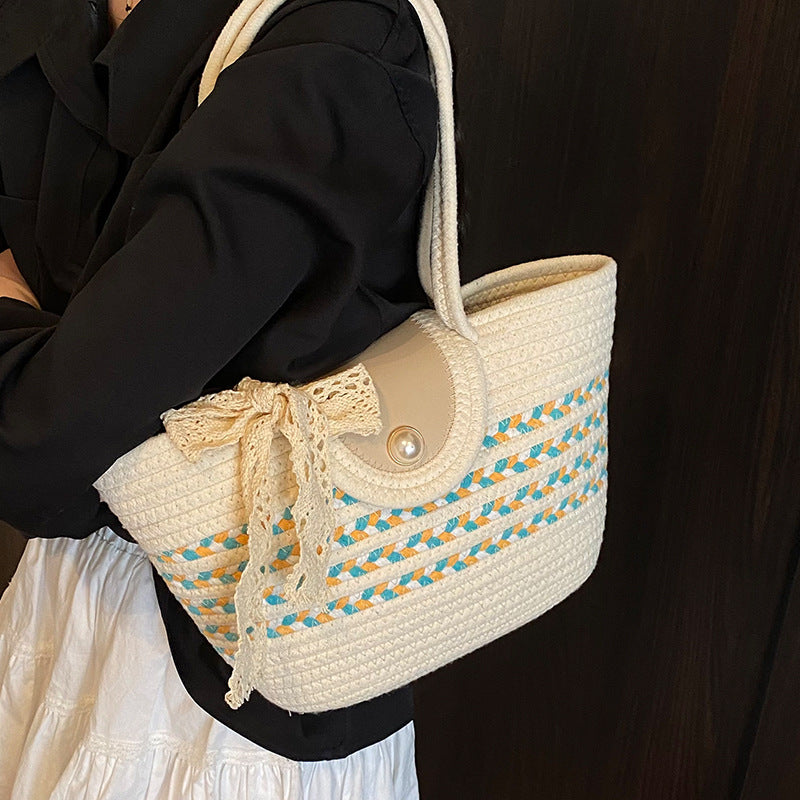 Bohemian Handwoven Crochet Tote Bag