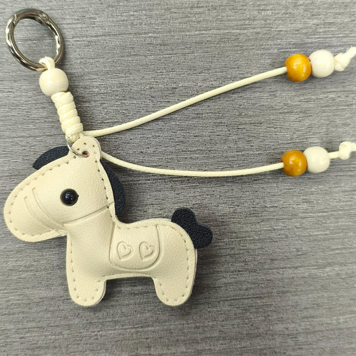 Playful Horse Shaped Leather Keychain Stornfield