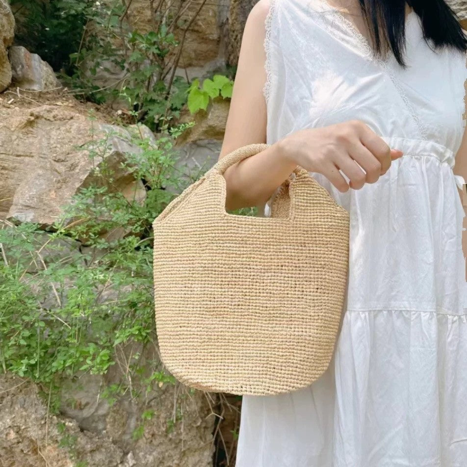 Handcrafted straw bag with modern accents Stornfield