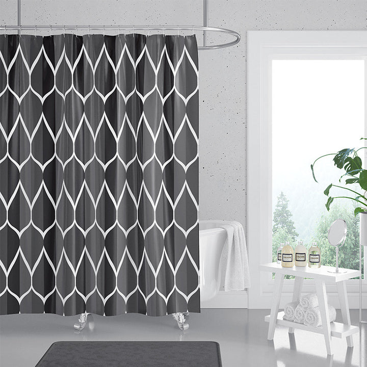 Women's Contemporary Diamond Pattern Shower Curtain Stornfield