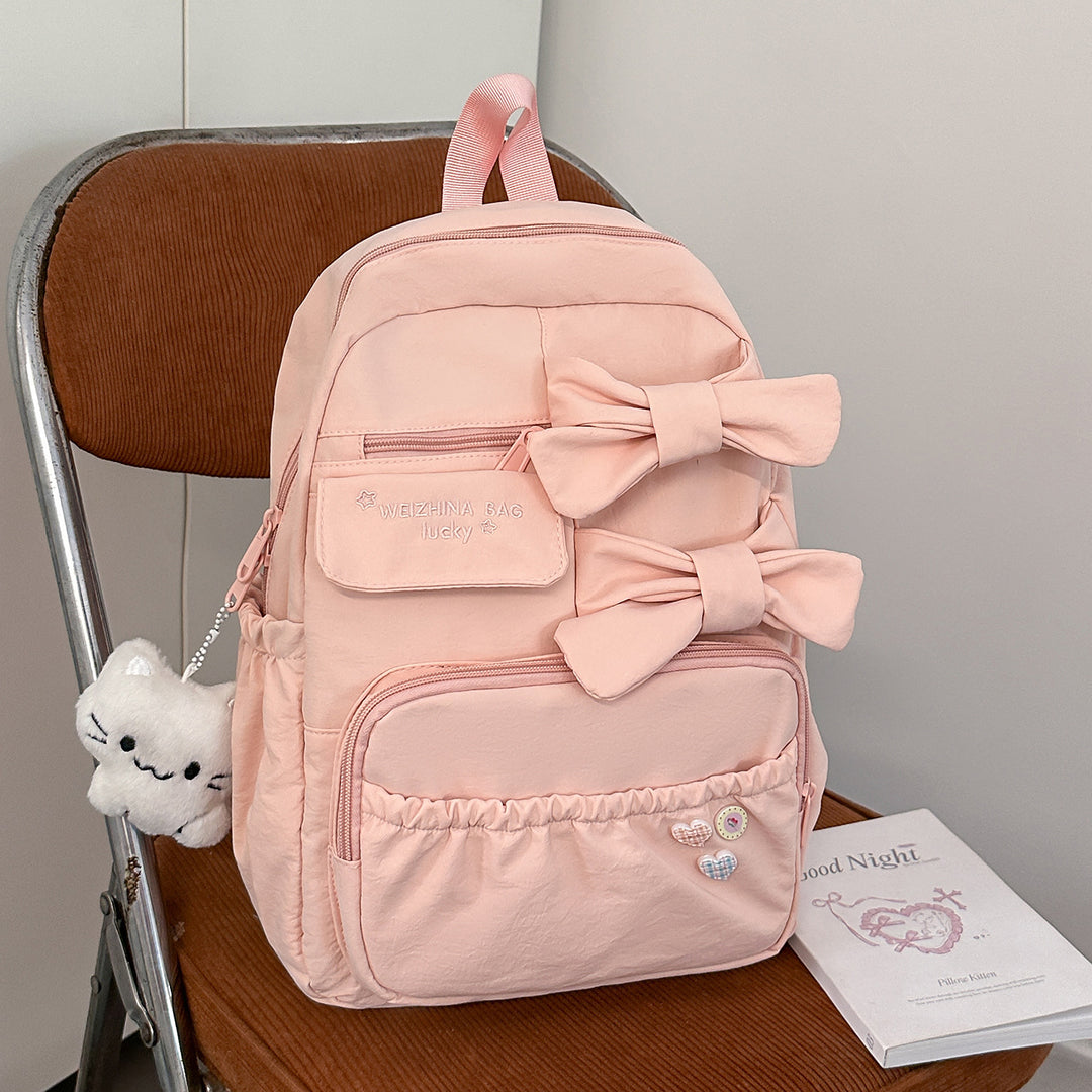 Stylish Bow-Accented Backpack Stornfield