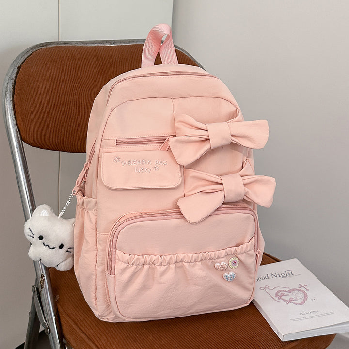 Stylish Bow-Accented Backpack Stornfield