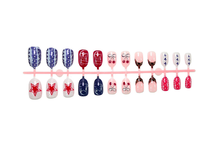 Nail art set with creative pattern mix Stornfield