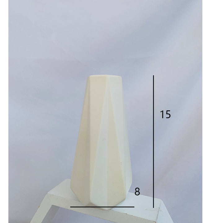 Elegant Ribbed Ceramic Vase Stornfeild