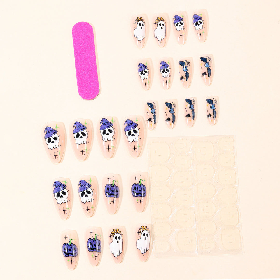 Spooky Themed Stiletto Nail Art Extensions Stornfield