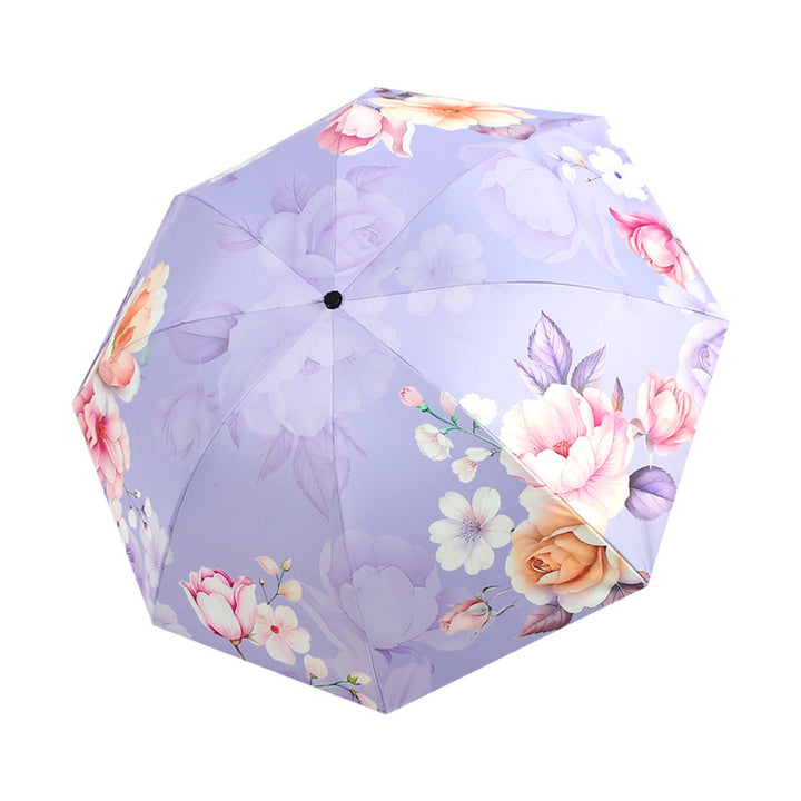 Ladies Folding Umbrella with Elegant Floral Design Stornfield
