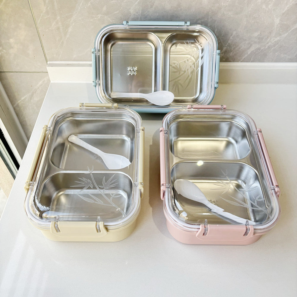 Dual-Compartment Stainless Steel Lunch Box