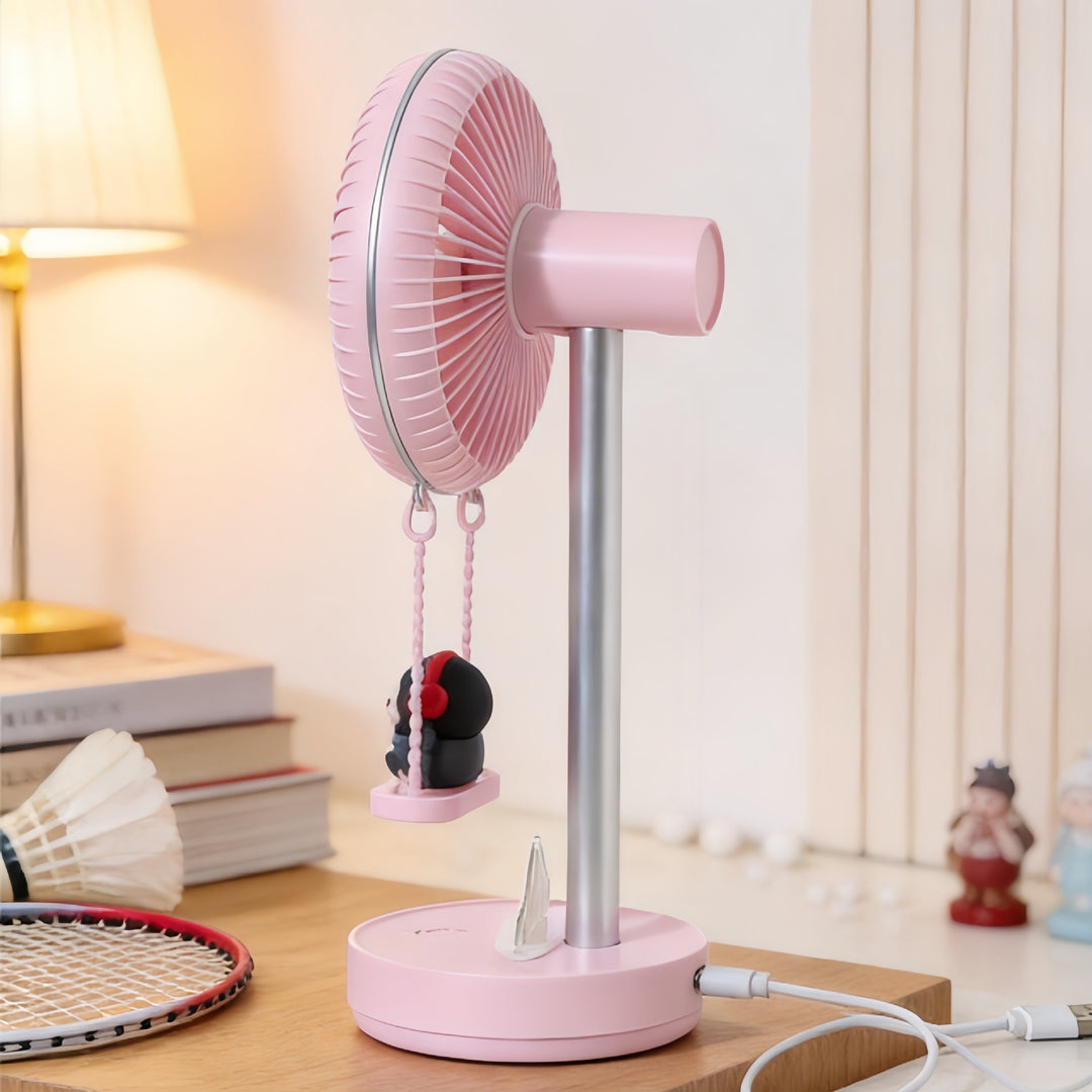 Ladies Creative Table Fan with Integrated Animal Motif Stornfield