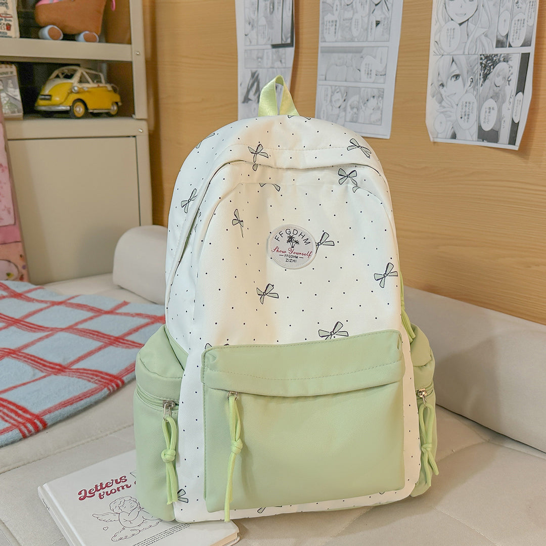 Stylish Bow-Embellished Casual Backpack Stornfield