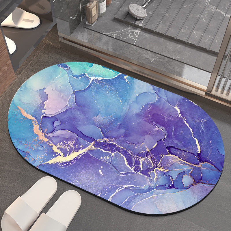 Luxurious Abstract Marble Bath Mat Stornfield