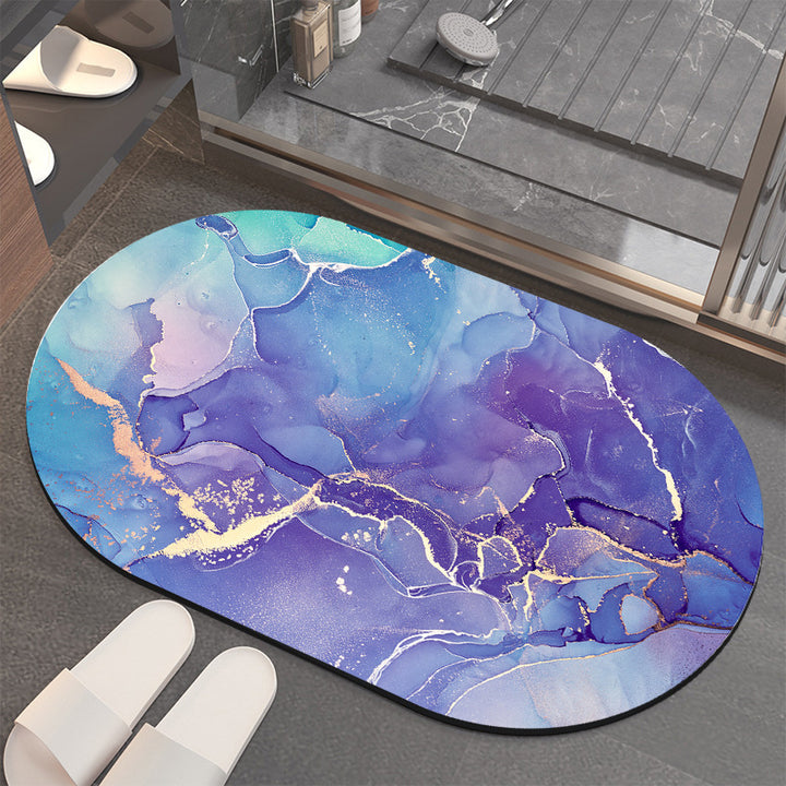 Luxurious Abstract Marble Bath Mat Stornfield