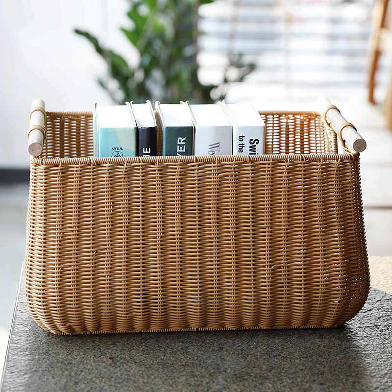 Large Handwoven Storage Basket with Ergonomic Handles Stornfield