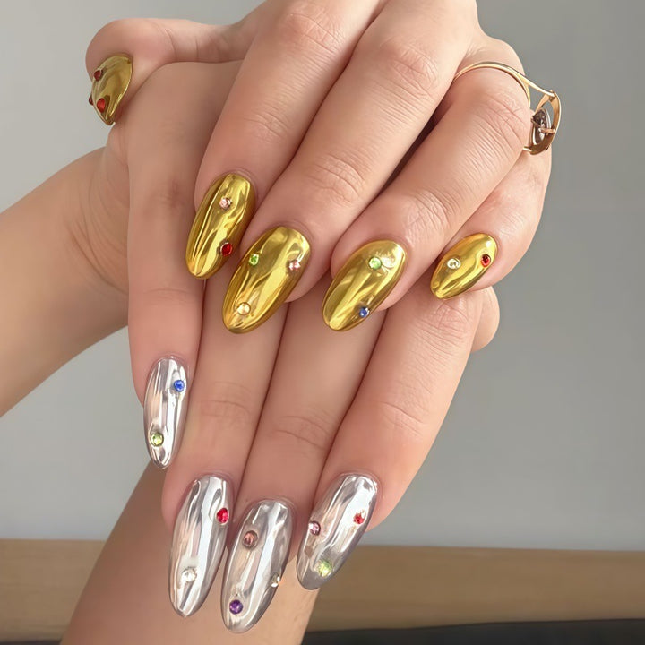 Glamorous Metallic Press-On Nail Set Stornfield