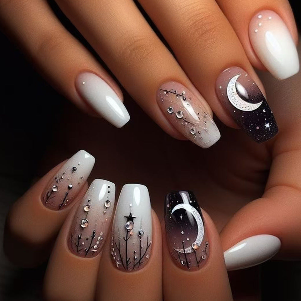 Starry Night-Themed Press-On Nails Stornfield
