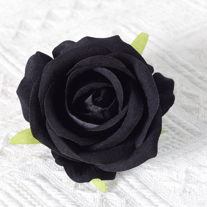 Decorative Velvet Rose Pin Brooch