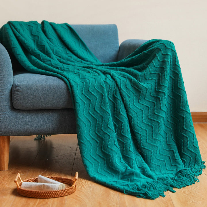 Textured Woven Throw Blanket