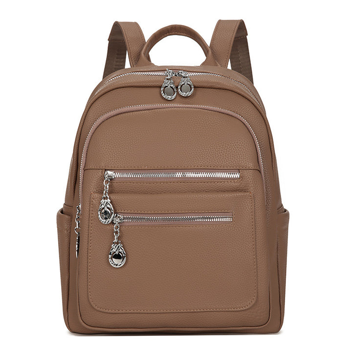 Stylish Multi-Pocket Leather Backpack Stornfield