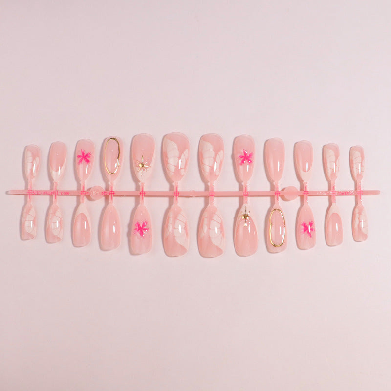 Elegant Floral Design Press-On Nails Set Stornfield