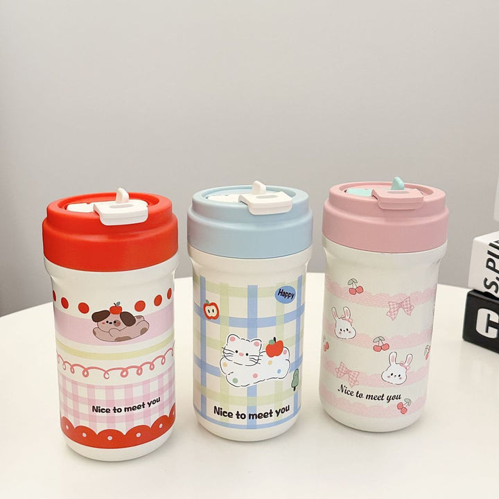 Ladies Insulated Drinking Cup with Cheerful Rabbit Design Stornfield