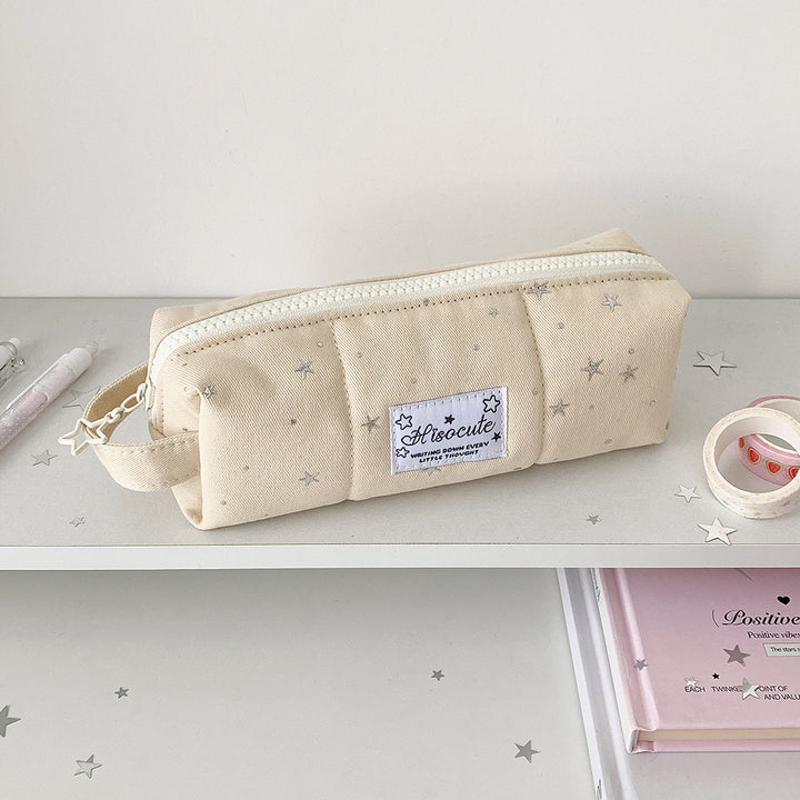 Stylish Star-Embellished Pencil Case