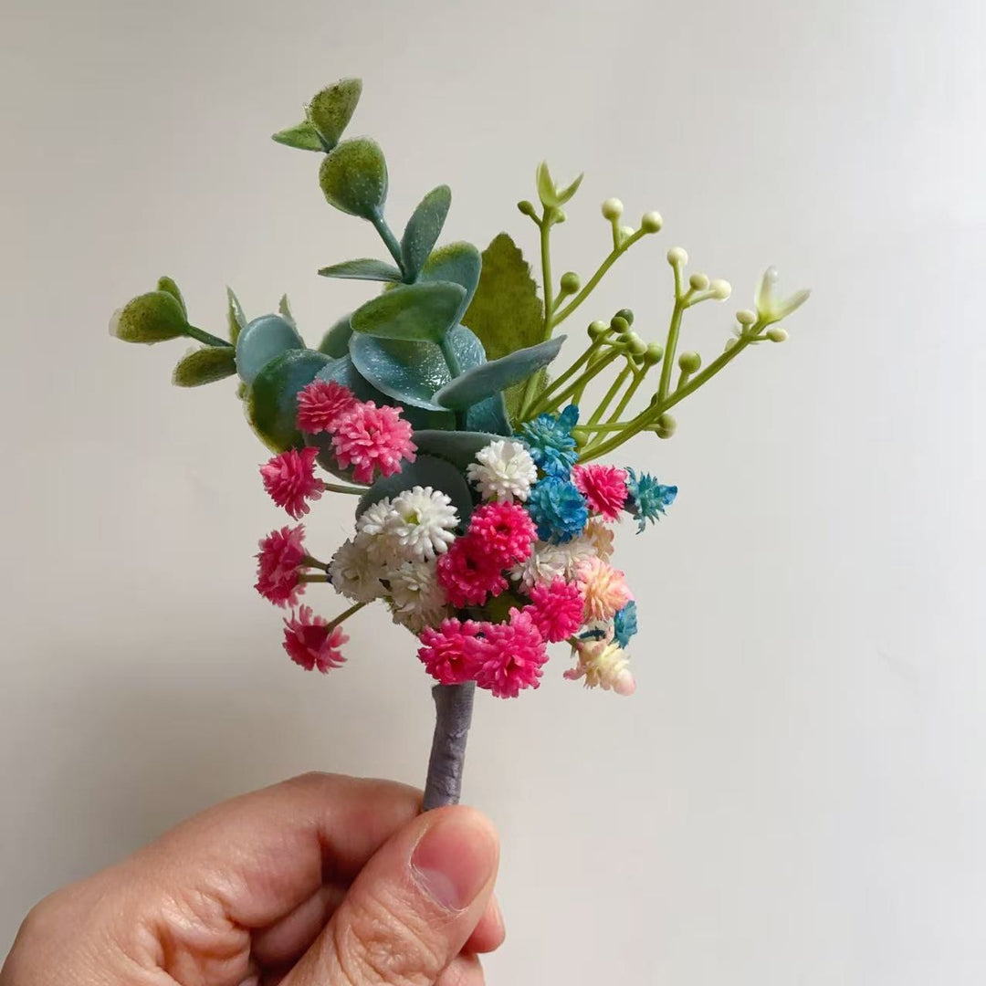 Floral Corsage with Mixed Succulents