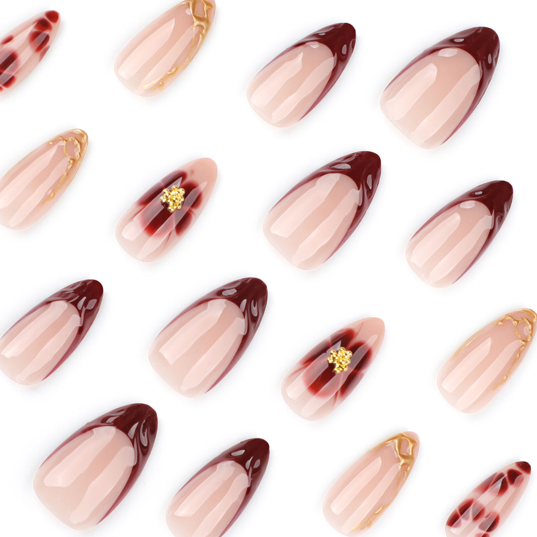 Artificial nail art with floral accents and boutique design Stornfield