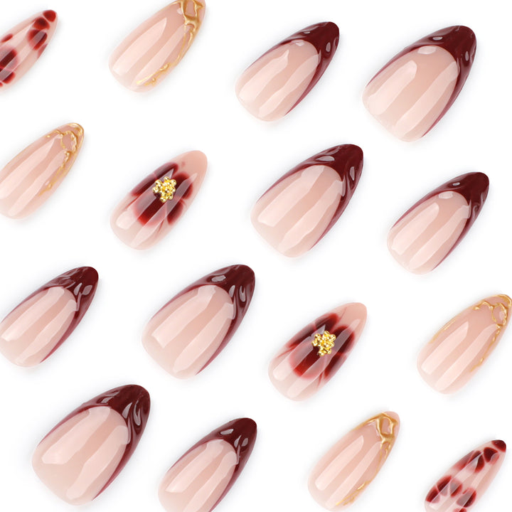 Artificial nail art with floral accents and boutique design Stornfield