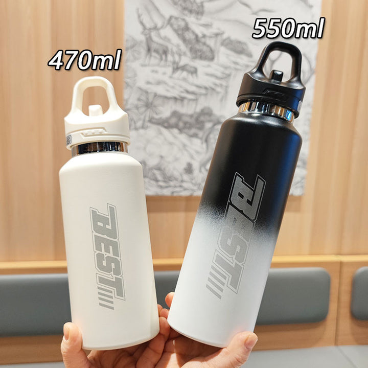 Women's sustainable stainless steel water bottle with leak-proof lid and handle Stornfield