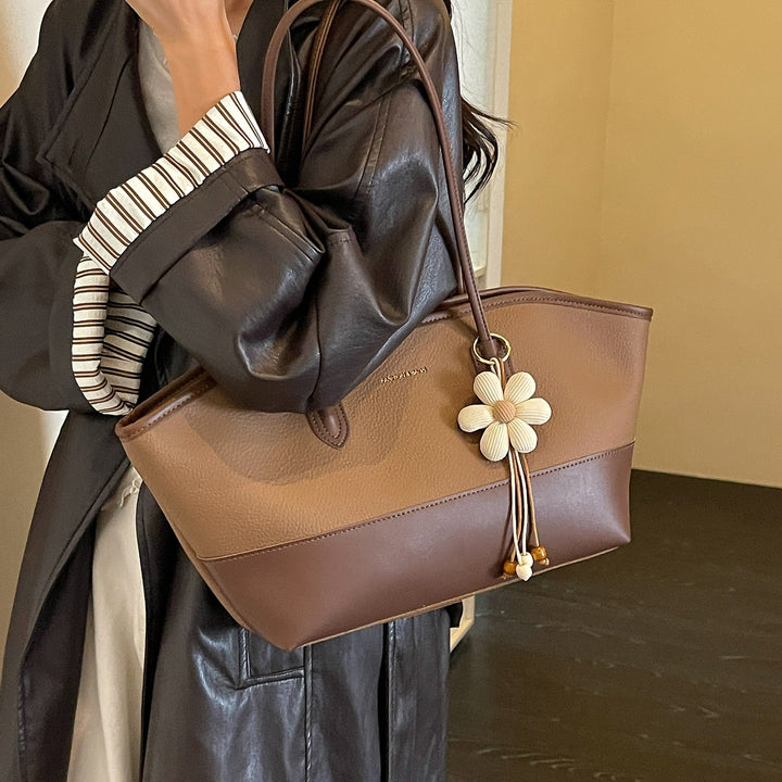 Structured Leather Tote Bag