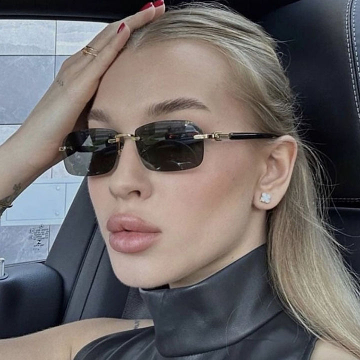Women's sunglasses with elegant metal frame and stylish wood details Stornfield