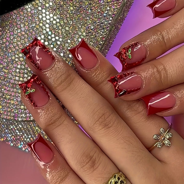 Ornate Floral Press-On Nail Extensions Stornfield