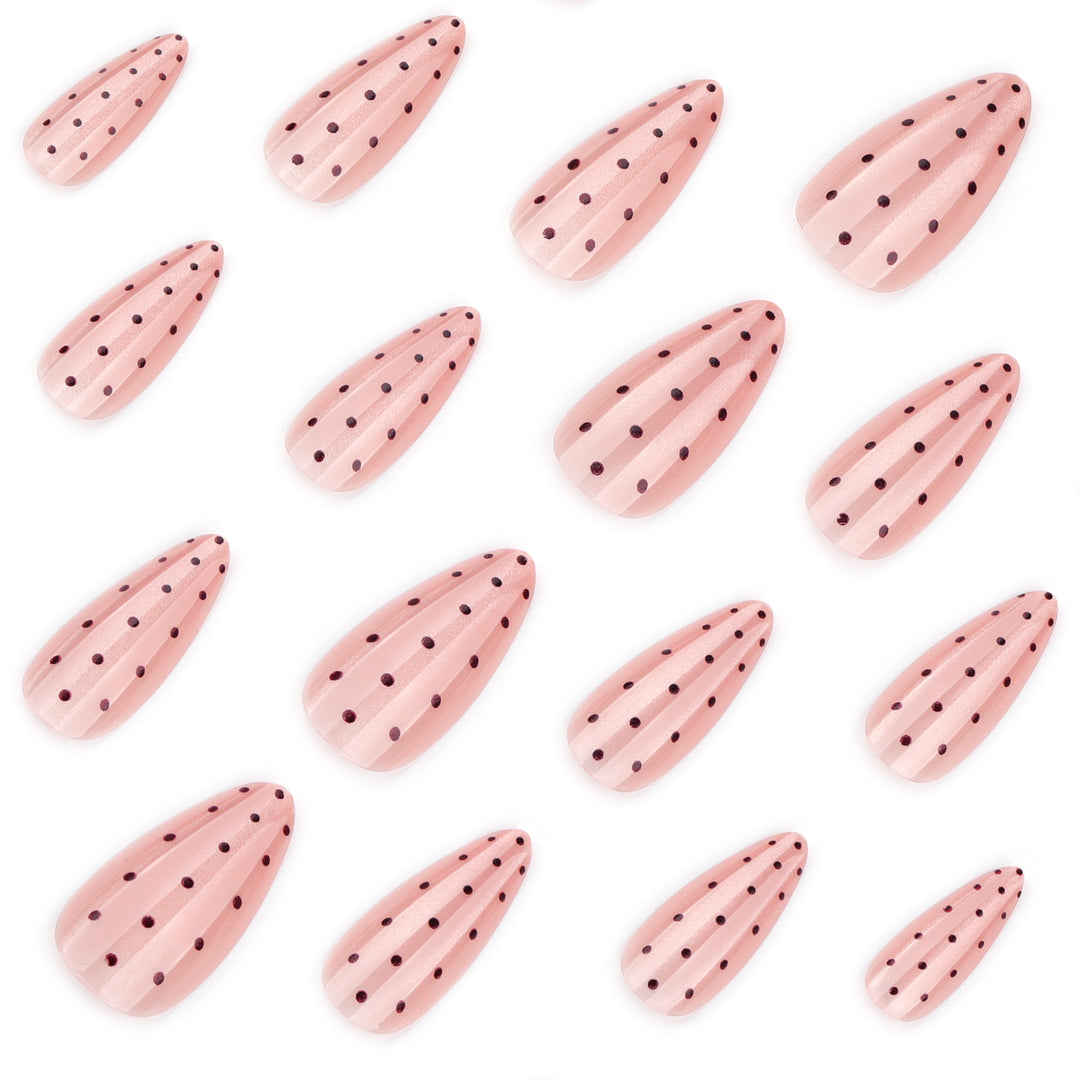 Artificial nail with polka dots Stornfield