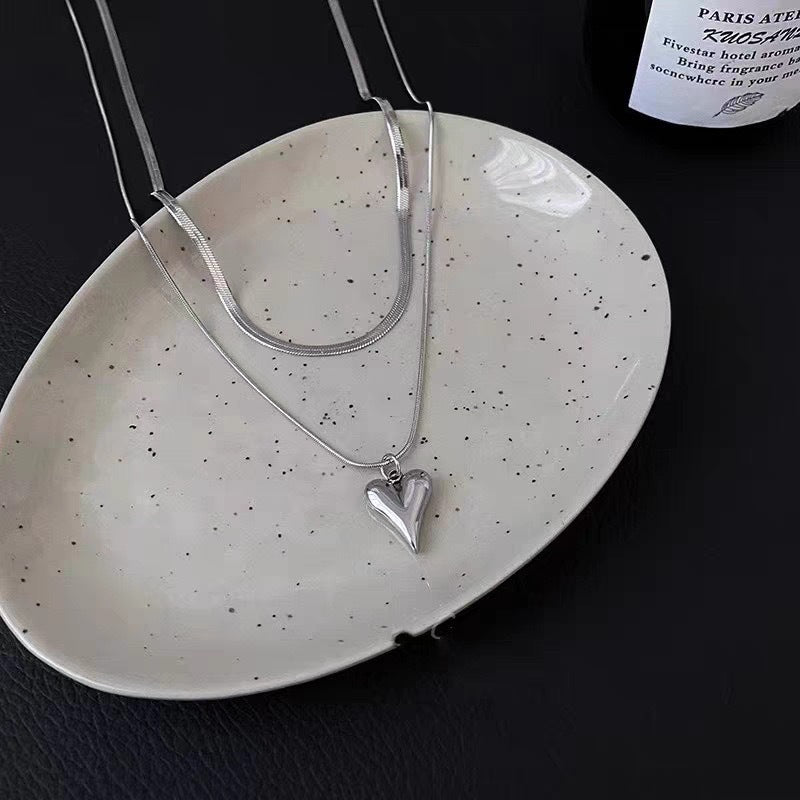 Layered Heart Pendant Necklace Stornfield