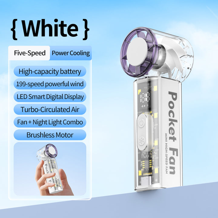 Unisex Pocket-Sized High-Speed Cooling Fan Stornfield