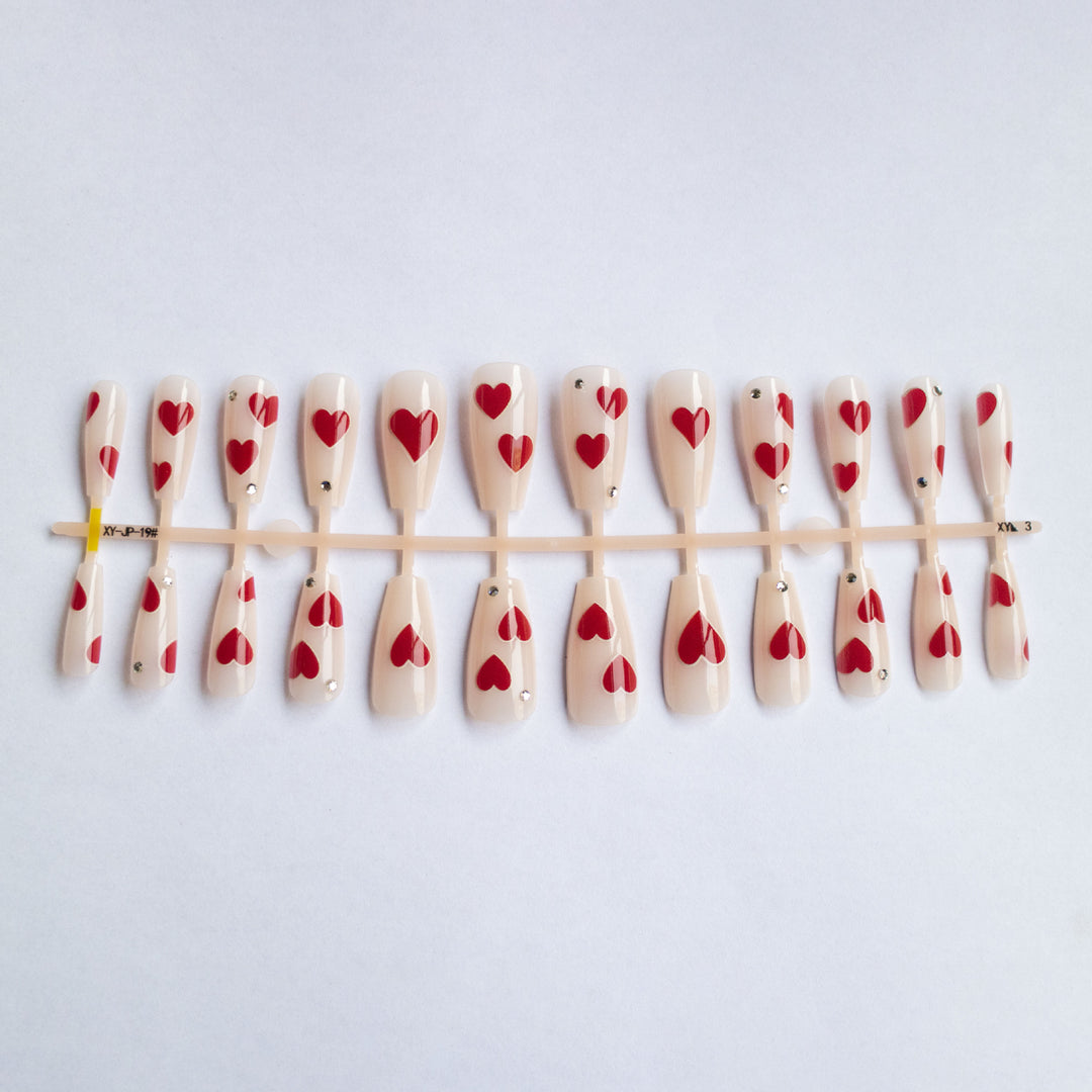 Heart-Patterned Gel Nail Art Kit