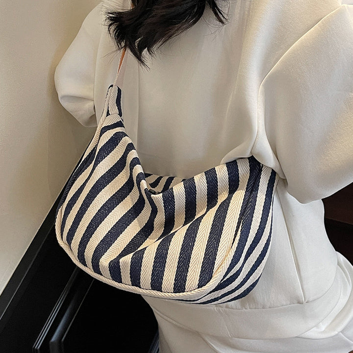 Casual Striped Shoulder Bag
