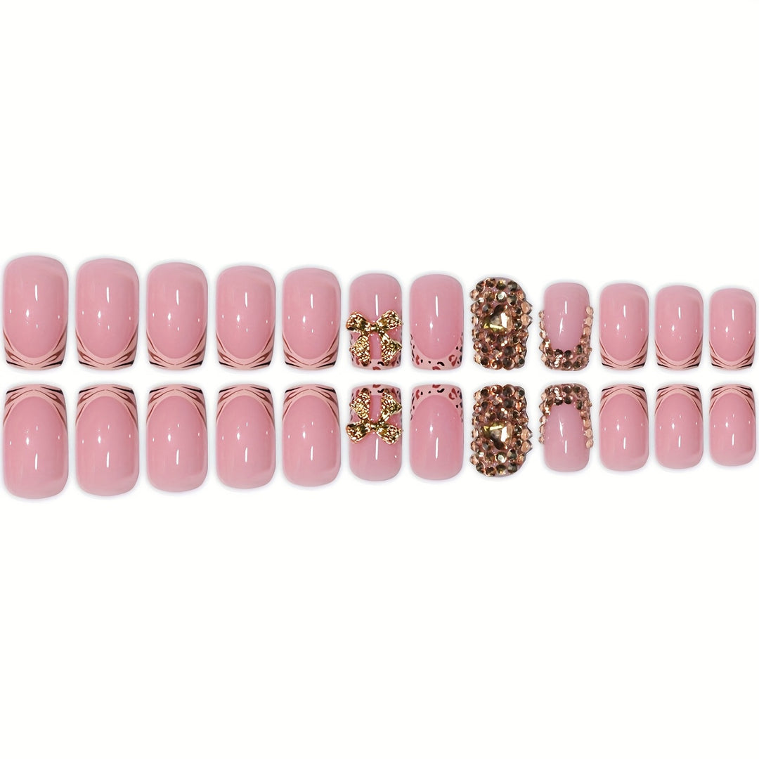 Glamorous Rhinestone-Embellished Press-On Nails Stornfield