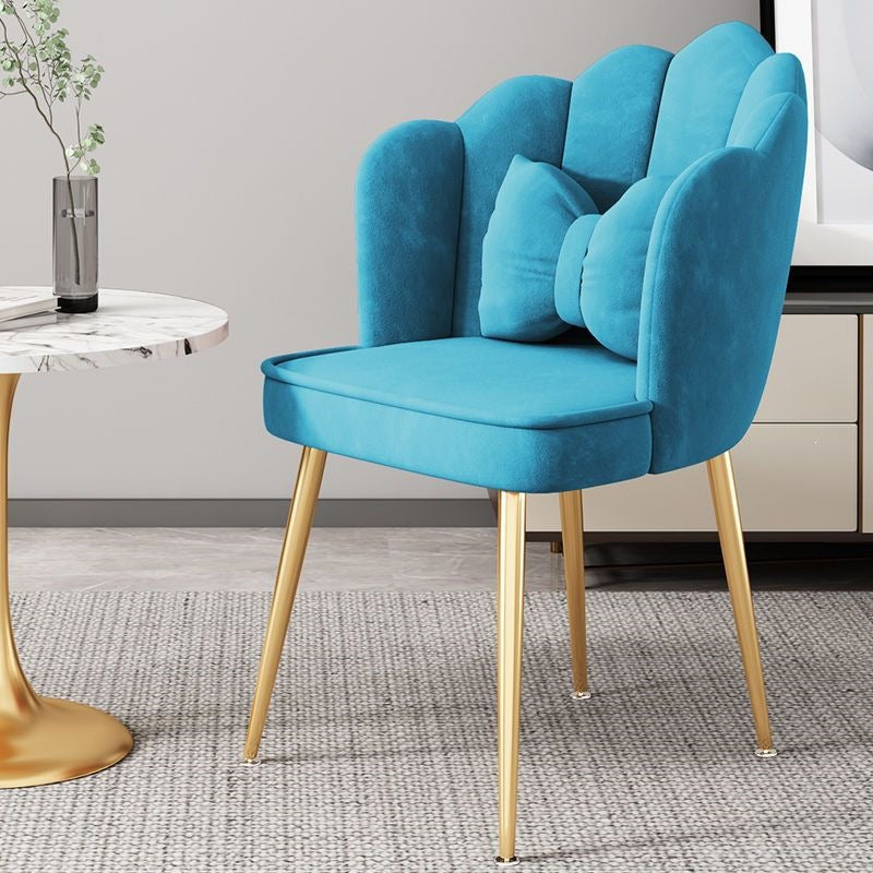 Modern Accent Chair with Gold Legs Stornfield