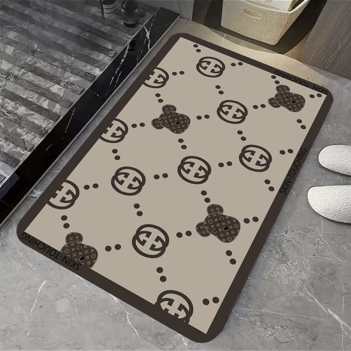 Cozy Cartoon-Printed Bath Mat