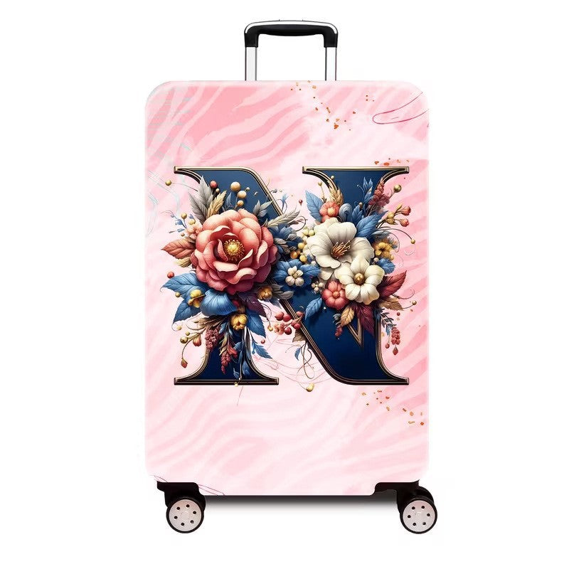 Ladies hard shell suitcase with luxurious floral design Stornfield