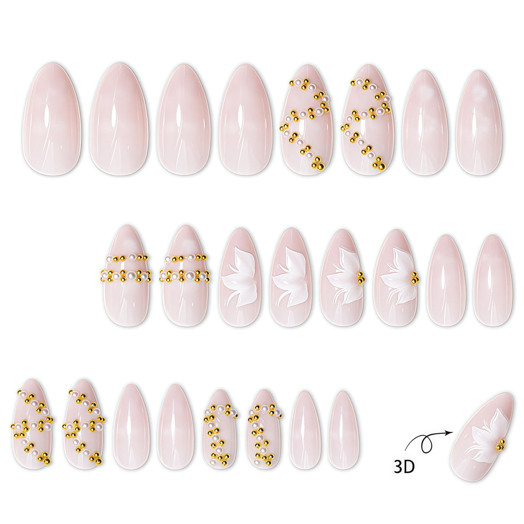 Elegant 3D Floral Nail Art Design Stornfield