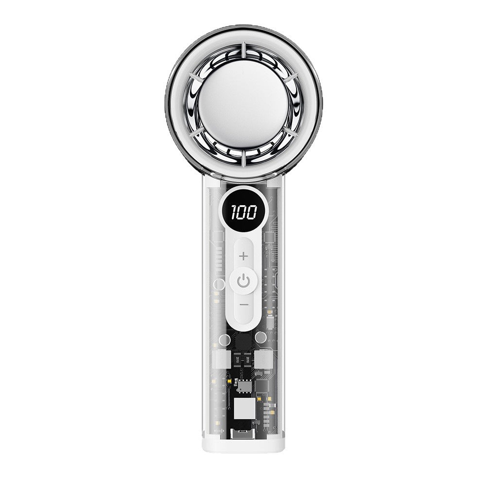 Cooling transparent handheld bladeless high-speed portable USB rechargeable fan Stornfield