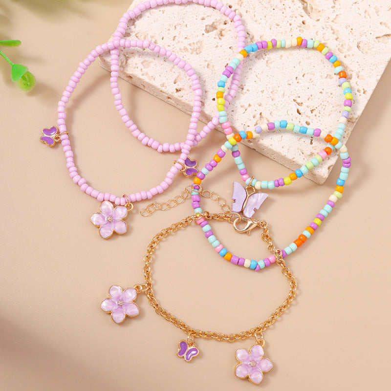 Floral Charm Bracelet Set Stornfield