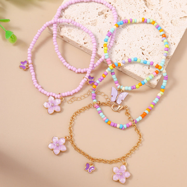 Floral Charm Bracelet Set Stornfield