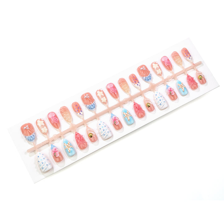 Beach-Inspired Press-On Nail Set Stornfield