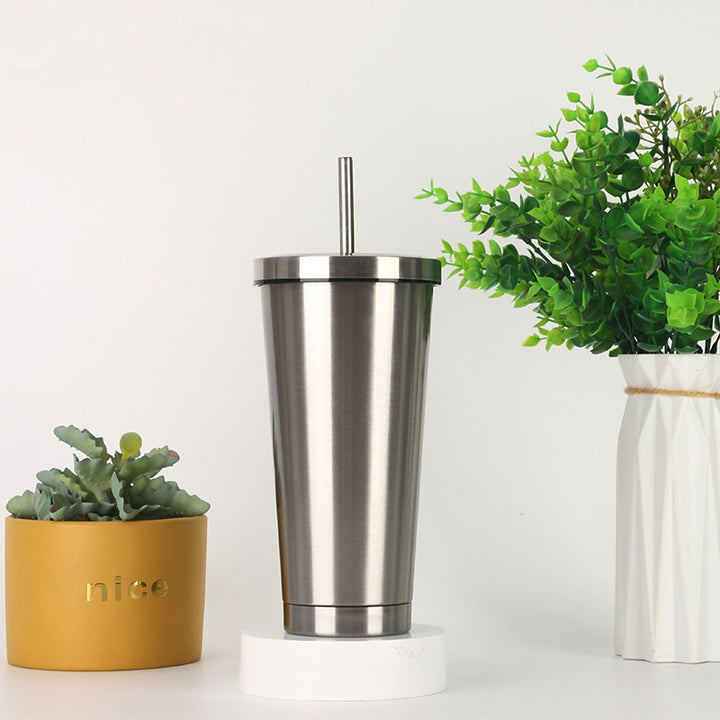 Women's stainless steel drinking cup with straw Stornfield