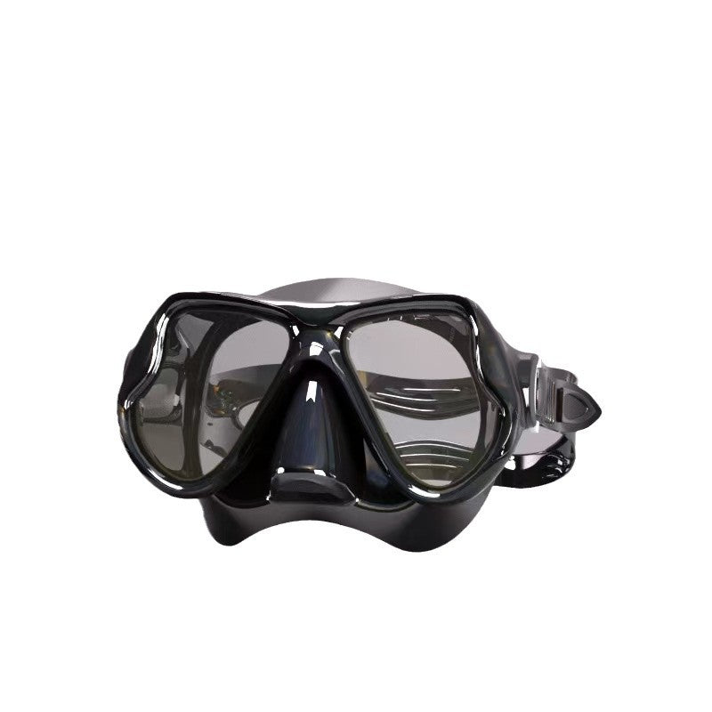 Diving mask with ergonomic design and a flexible snorkel Stornfield