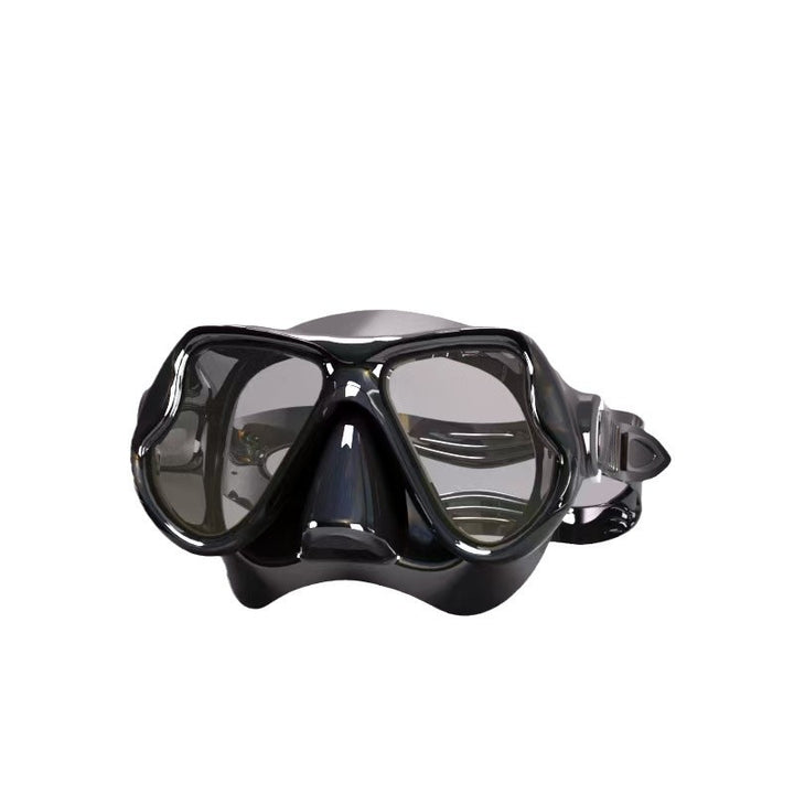 Diving mask with ergonomic design and a flexible snorkel Stornfield